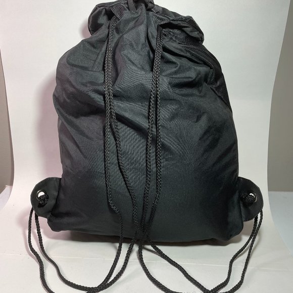 Upward Sports Backsack Black w/Wht & Yellow Lettered Logo Drawstring Unisex - Picture 3 of 5